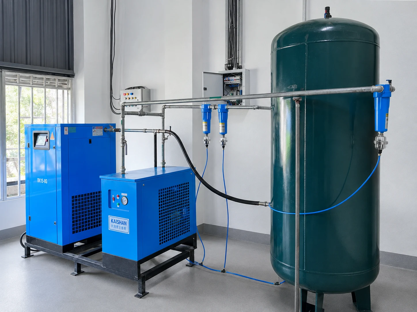 Compressed air, if required