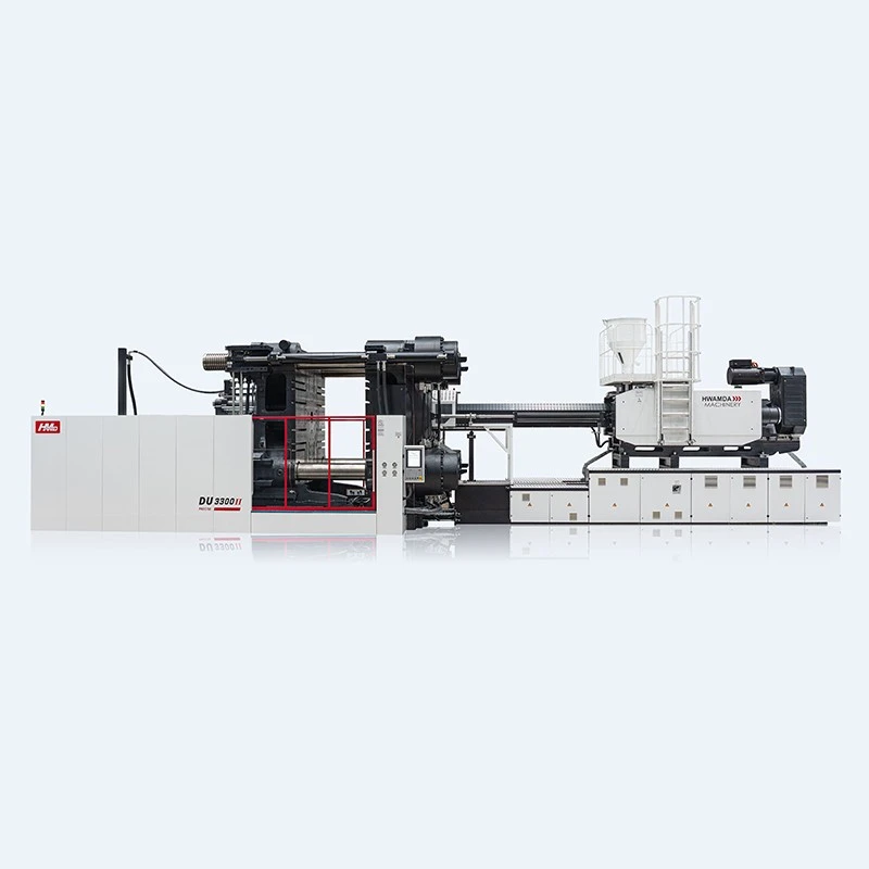 HWAMDA DU3300II two-platen machine, side view